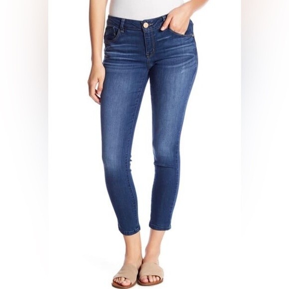 DEMOCRACY Freedom Ankle Skimmer Denim Blue Jeans Size 8 - Picture 2 of 14